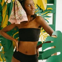 Piper & Scoot SWIM: Body Glove: Panther Coco High-Waist Bikini Bottom In Textured Black