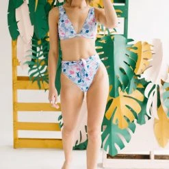 Piper & Scoot SWIM: Splendid Floral Flury Tie Front Highleg Pant