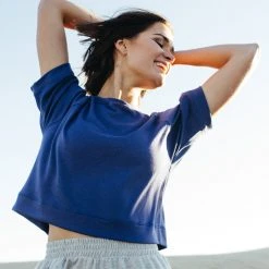 Piper & Scoot The Paris Jersey Tee In Navy