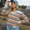 Piper & Scoot The Milne Striped Sweater In Rainbow Tops