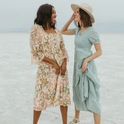 Piper & Scoot The Tayley Tiered Maxi Dress In Cloud Blue