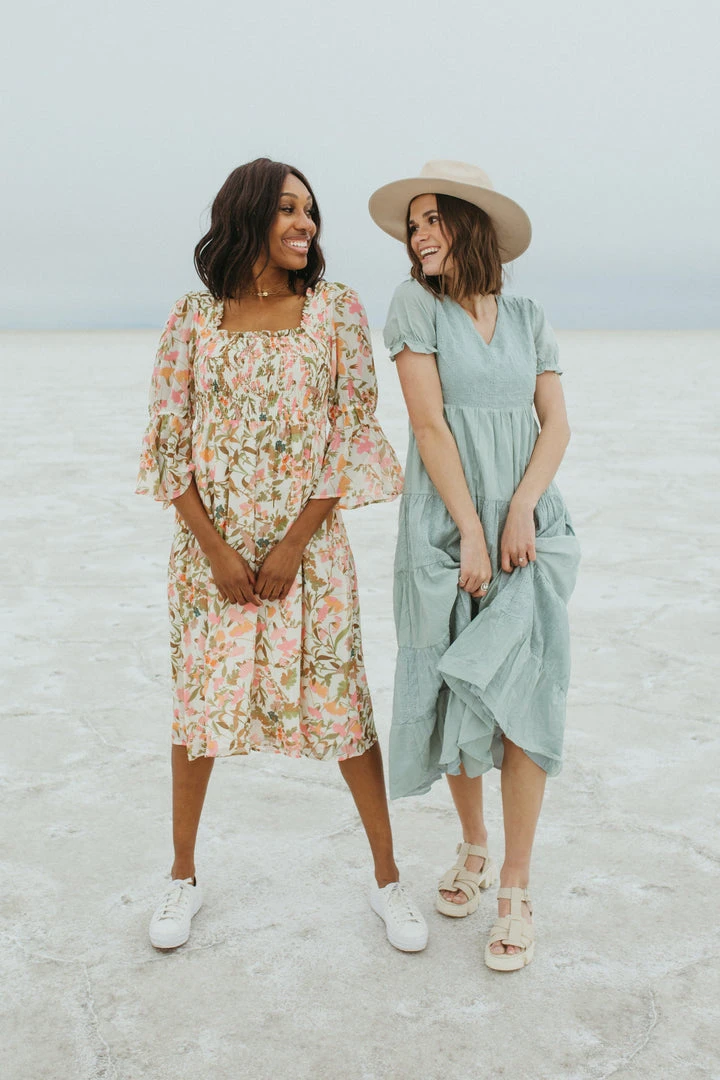 Piper & Scoot Dresses The Schifano Wildflower Dress In Pink