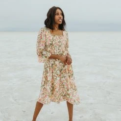Piper & Scoot Dresses The Schifano Wildflower Dress In Pink