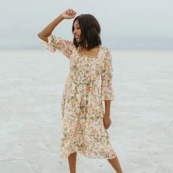 Piper & Scoot Dresses The Schifano Wildflower Dress In Pink