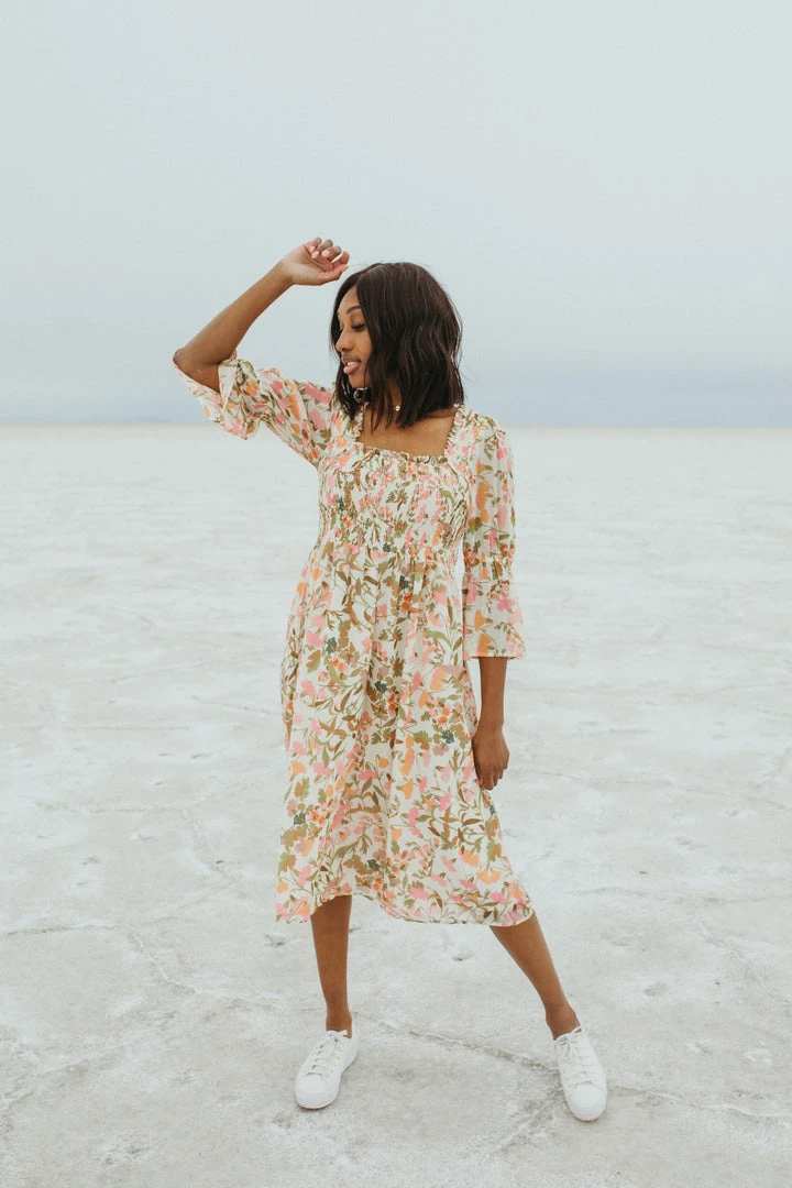 Piper & Scoot Dresses The Schifano Wildflower Dress In Pink