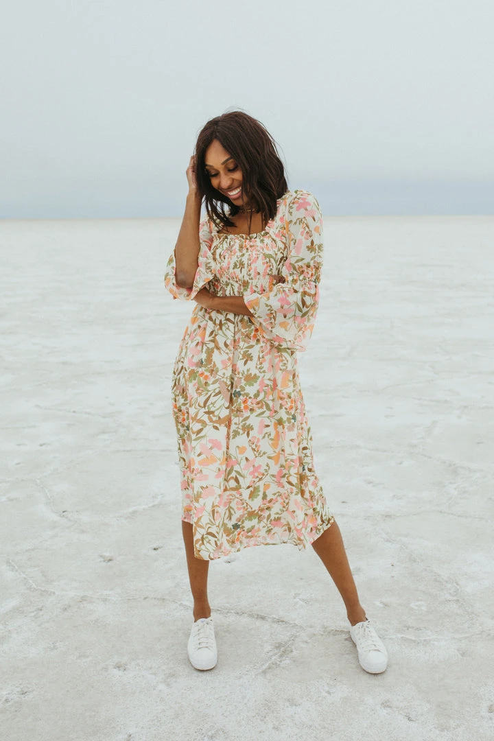 Piper & Scoot Dresses The Schifano Wildflower Dress In Pink