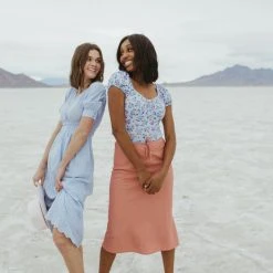 Piper & Scoot The Kassie Drawstring Skirt In Ginger Bottoms + Jumpsuits