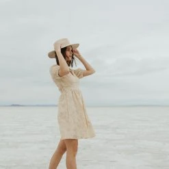 Piper & Scoot Dresses The Lucero Lace All-Over Dress In Natural