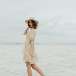 Piper & Scoot Dresses The Lucero Lace All-Over Dress In Natural