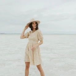 Piper & Scoot Dresses The Lucero Lace All-Over Dress In Natural