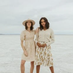 Piper & Scoot Dresses The Lucero Lace All-Over Dress In Natural