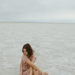 Piper & Scoot The Frances Floral Dress In Rose Dresses