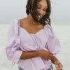 Piper & Scoot The Player Sweetheart Blouse In Lavender