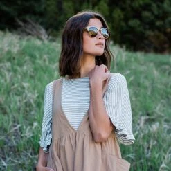 Piper & Scoot Dresses The Flagstaff Jumper Dress In Sand