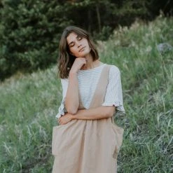 Piper & Scoot Dresses The Flagstaff Jumper Dress In Sand