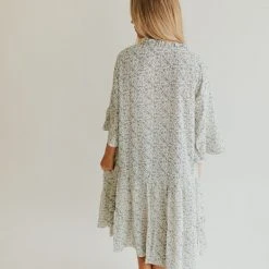 Piper & Scoot The Molly Ditsy Floral Dress In Blue