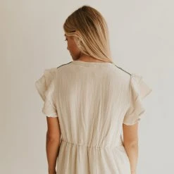 Piper & Scoot The Jennings Tassel Dress In Natural Dresses