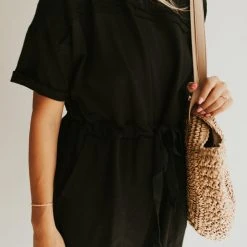 Piper & Scoot The Salford Lace Contrast Jumpsuit In Black Bottoms + Jumpsuits