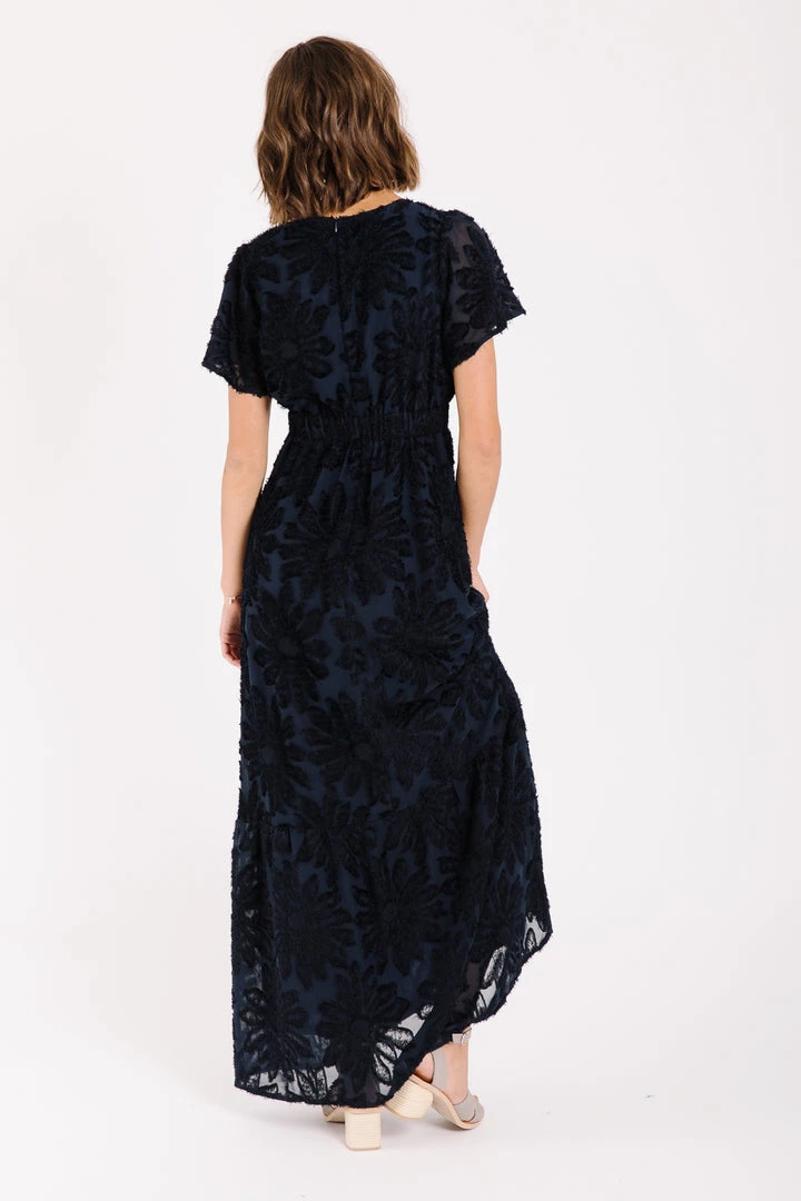 P+S Exclusives Piper & Scoot: The Theater Detail Maxi Dress In Navy