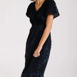 P+S Exclusives Piper & Scoot: The Theater Detail Maxi Dress In Navy