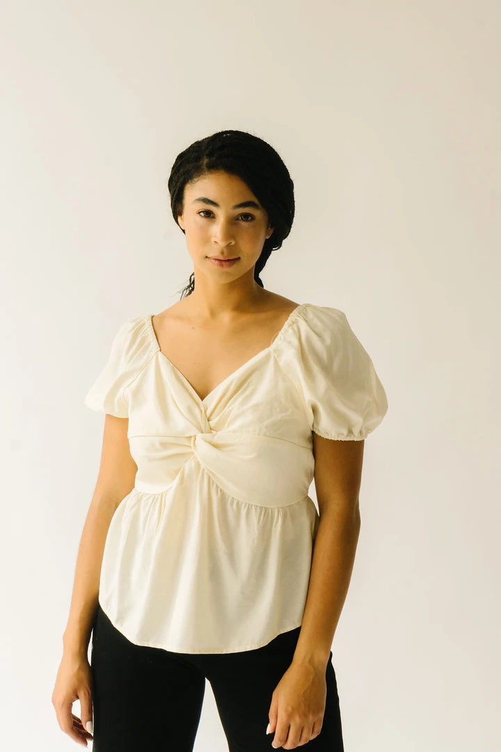 Piper & Scoot The Findlay Sweetheart Blouse In Cream