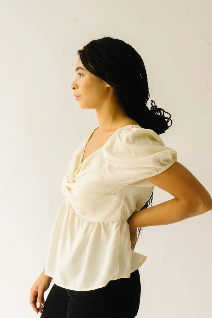 Piper & Scoot The Findlay Sweetheart Blouse In Cream