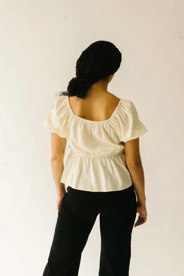 Piper & Scoot The Findlay Sweetheart Blouse In Cream