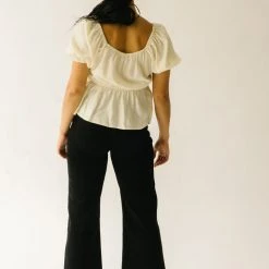 Piper & Scoot The Findlay Sweetheart Blouse In Cream