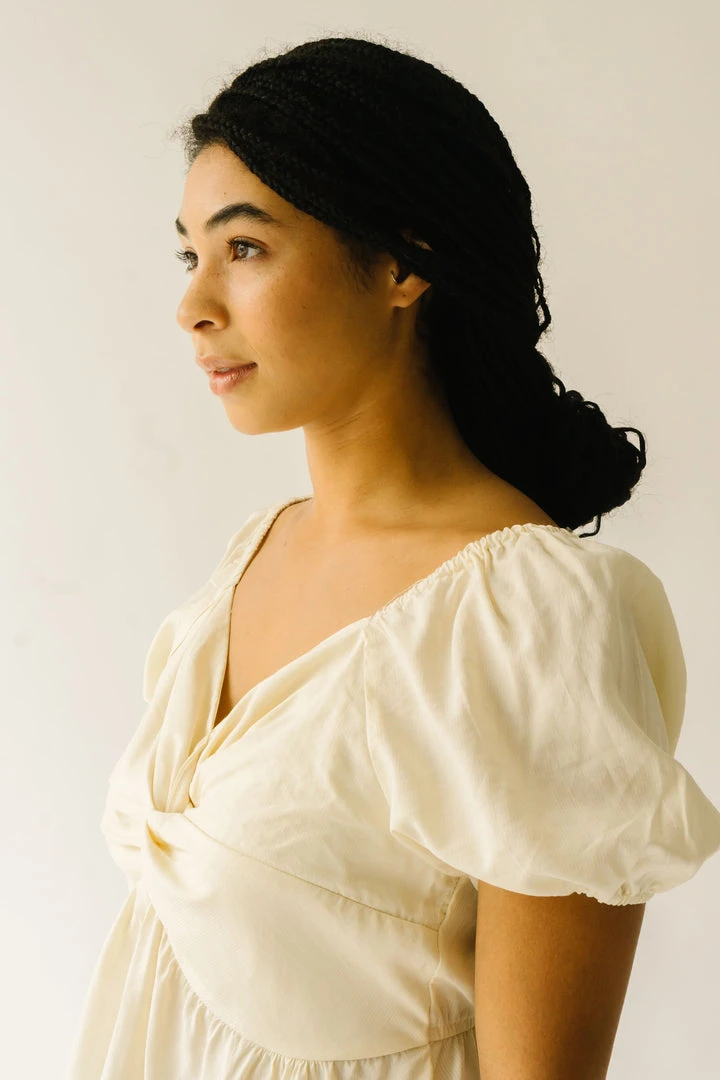 Piper & Scoot The Findlay Sweetheart Blouse In Cream