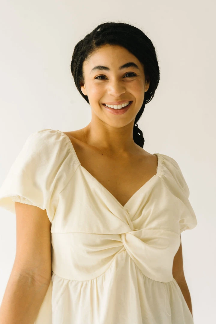 Piper & Scoot The Findlay Sweetheart Blouse In Cream