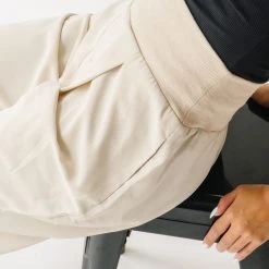 Piper & Scoot The Lockett Relaxed Pleated Trouser In Cream