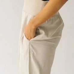 Piper & Scoot The Lockett Relaxed Pleated Trouser In Cream