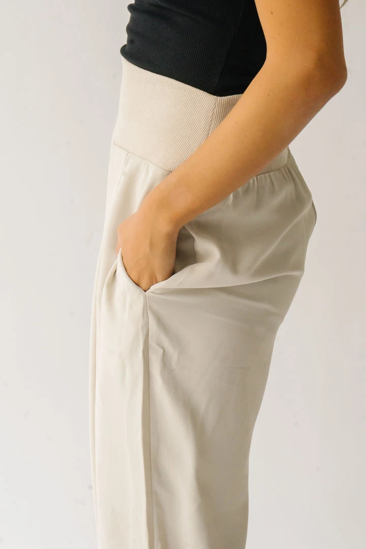 Piper & Scoot The Lockett Relaxed Pleated Trouser In Cream