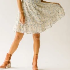 Piper & Scoot Dresses The Fellows Floral Detail Dress In Blue