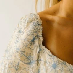 Piper & Scoot Dresses The Fellows Floral Detail Dress In Blue