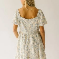 Piper & Scoot Dresses The Fellows Floral Detail Dress In Blue