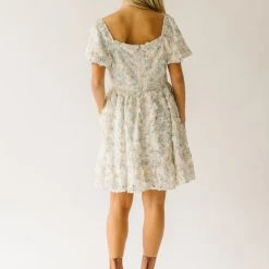 Piper & Scoot Dresses The Fellows Floral Detail Dress In Blue
