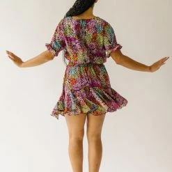 Piper & Scoot The Higham Pleated Dress In Black Floral