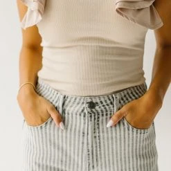 Piper & Scoot Bottoms + Jumpsuits The Kamri High Rise Straight Jean In Light Grey