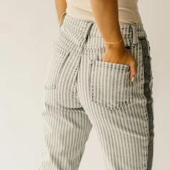 Piper & Scoot Bottoms + Jumpsuits The Kamri High Rise Straight Jean In Light Grey
