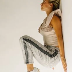 Piper & Scoot Bottoms + Jumpsuits The Kamri High Rise Straight Jean In Light Grey