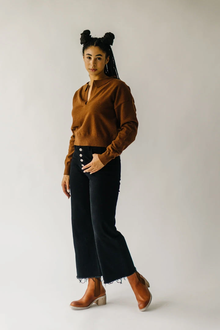 Piper & Scoot The Julius V-Neck Sweater In Chocolate