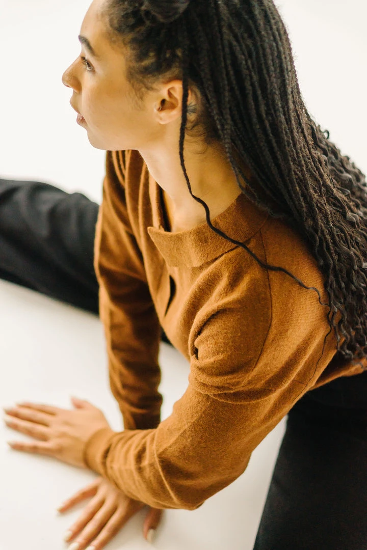 Piper & Scoot The Julius V-Neck Sweater In Chocolate