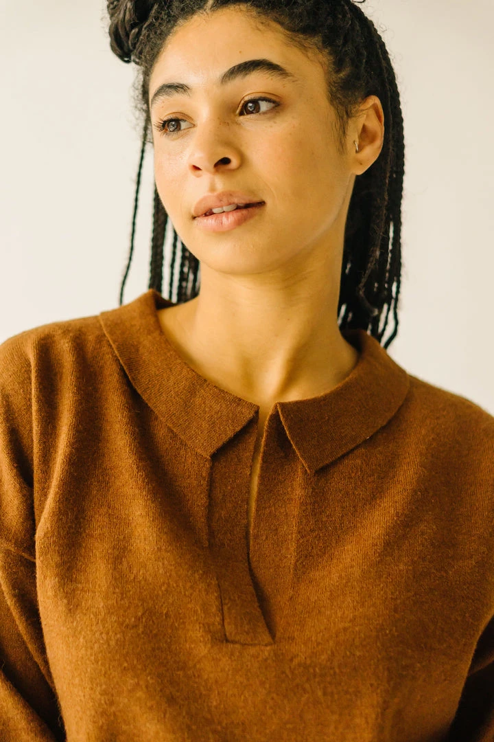 Piper & Scoot The Julius V-Neck Sweater In Chocolate