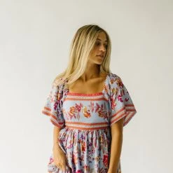 Piper & Scoot Dresses The Meyers Printed Midi Dress In Periwinkle