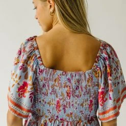 Piper & Scoot Dresses The Meyers Printed Midi Dress In Periwinkle