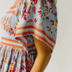 Piper & Scoot Dresses The Meyers Printed Midi Dress In Periwinkle