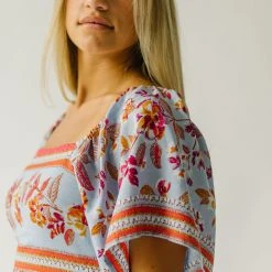 Piper & Scoot Dresses The Meyers Printed Midi Dress In Periwinkle