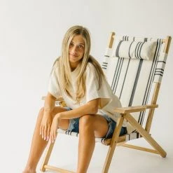 Piper & Scoot Accessories The Tommy Chair In Vintage Black Stripe