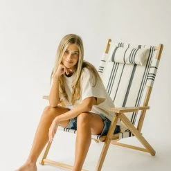 Piper & Scoot Accessories The Tommy Chair In Vintage Black Stripe